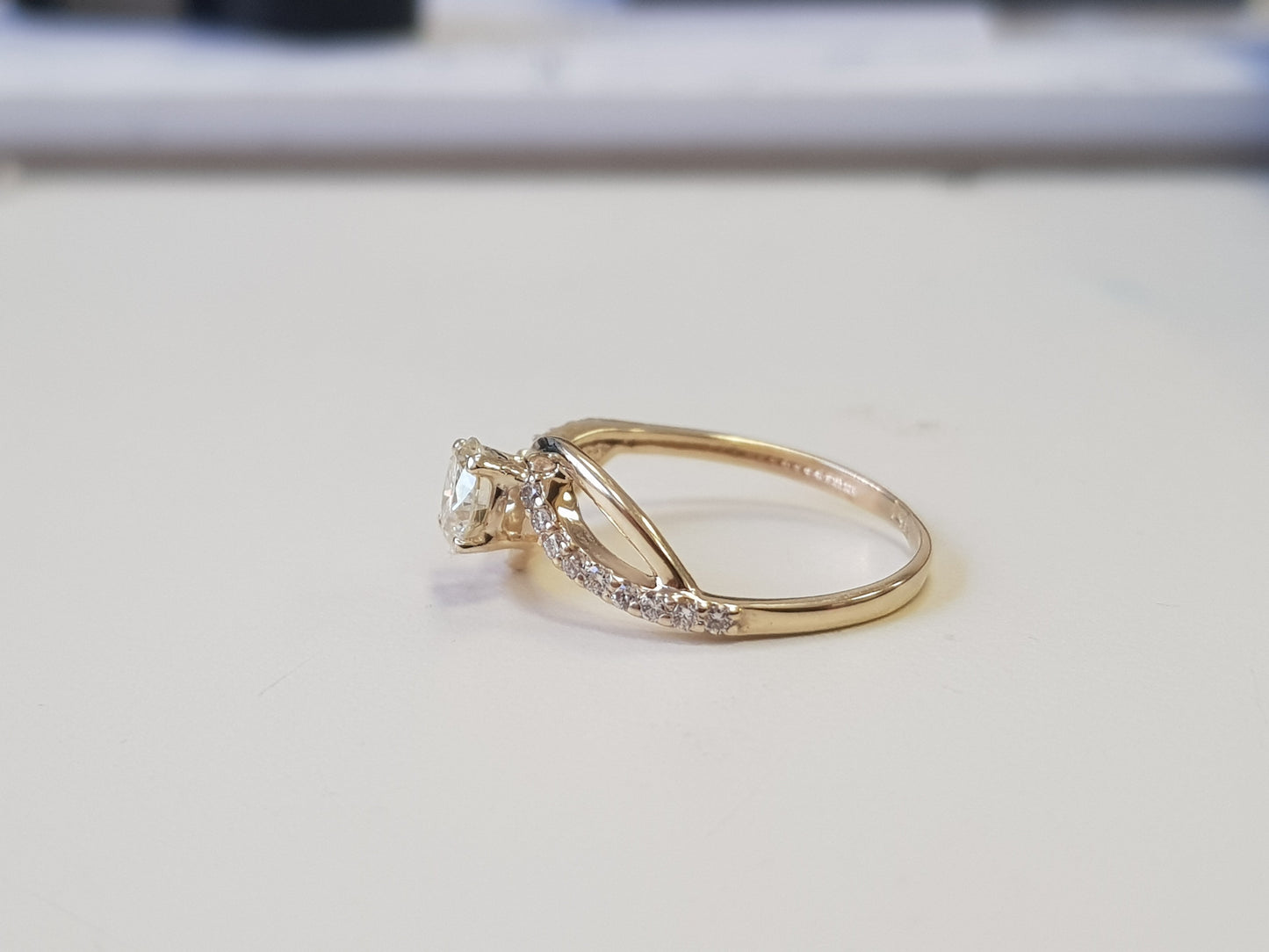 yellow gold diamond Engagement Ring