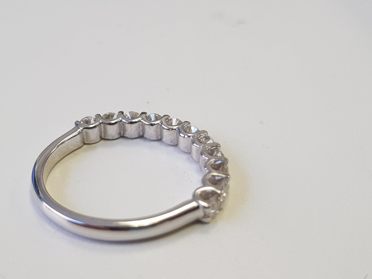 diamond wedding band ring back view